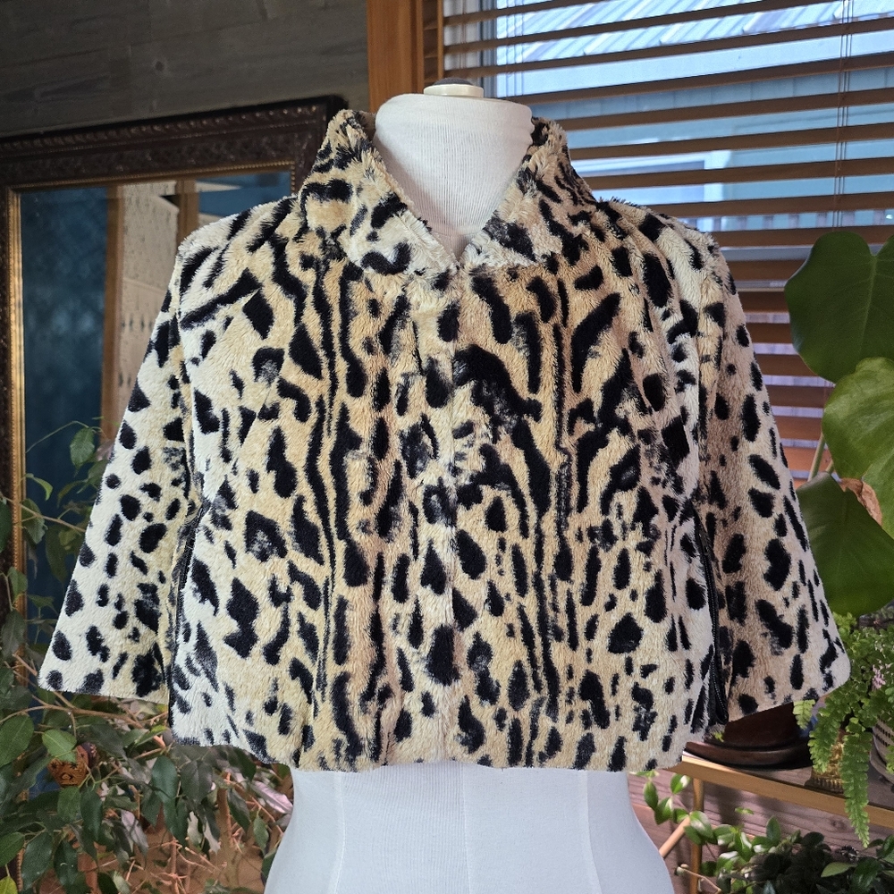 Betsey Johnson Faux Fur Capelet